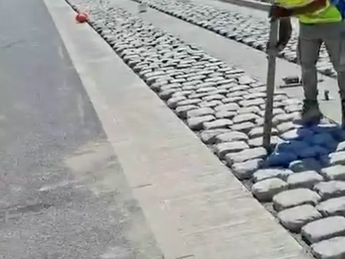 Pokládka belgickej dlažby